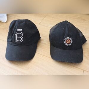 Vintage Black Baseball Caps with Embroidered Logos